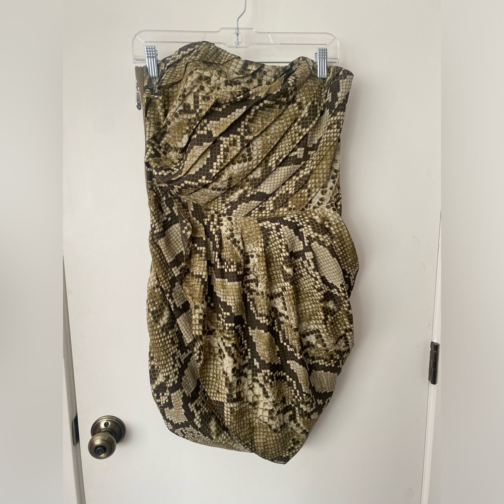 MICHAEL KORS Snakeprint Strapless Mini Dress NWT!